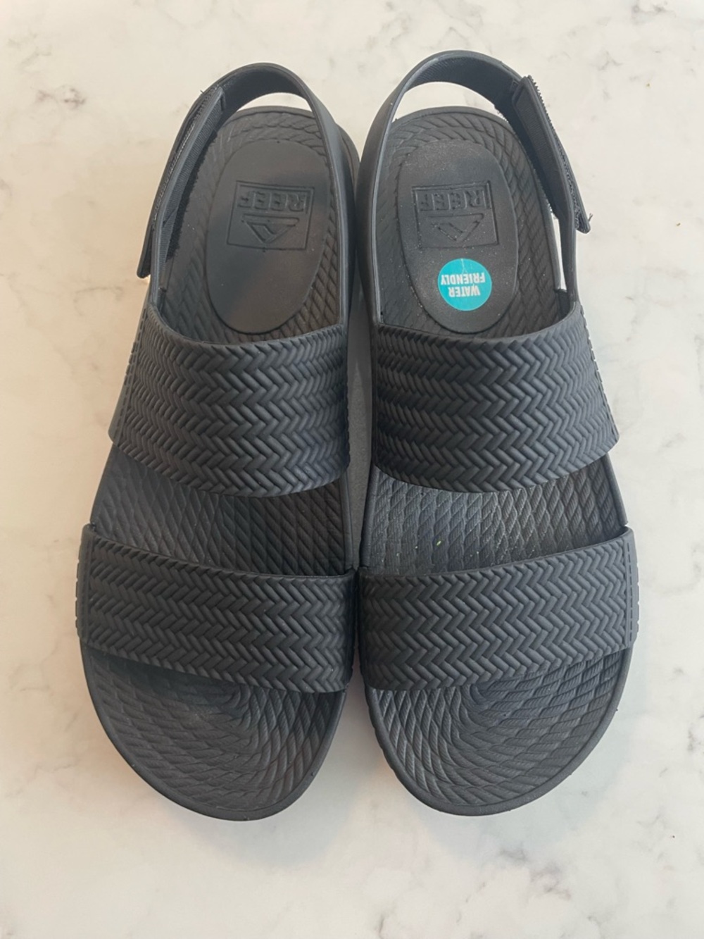 Reef Water Vista Black Slip-On Water Sandals